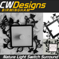 Nature Butterfly 3D Printed Light Switch Surround